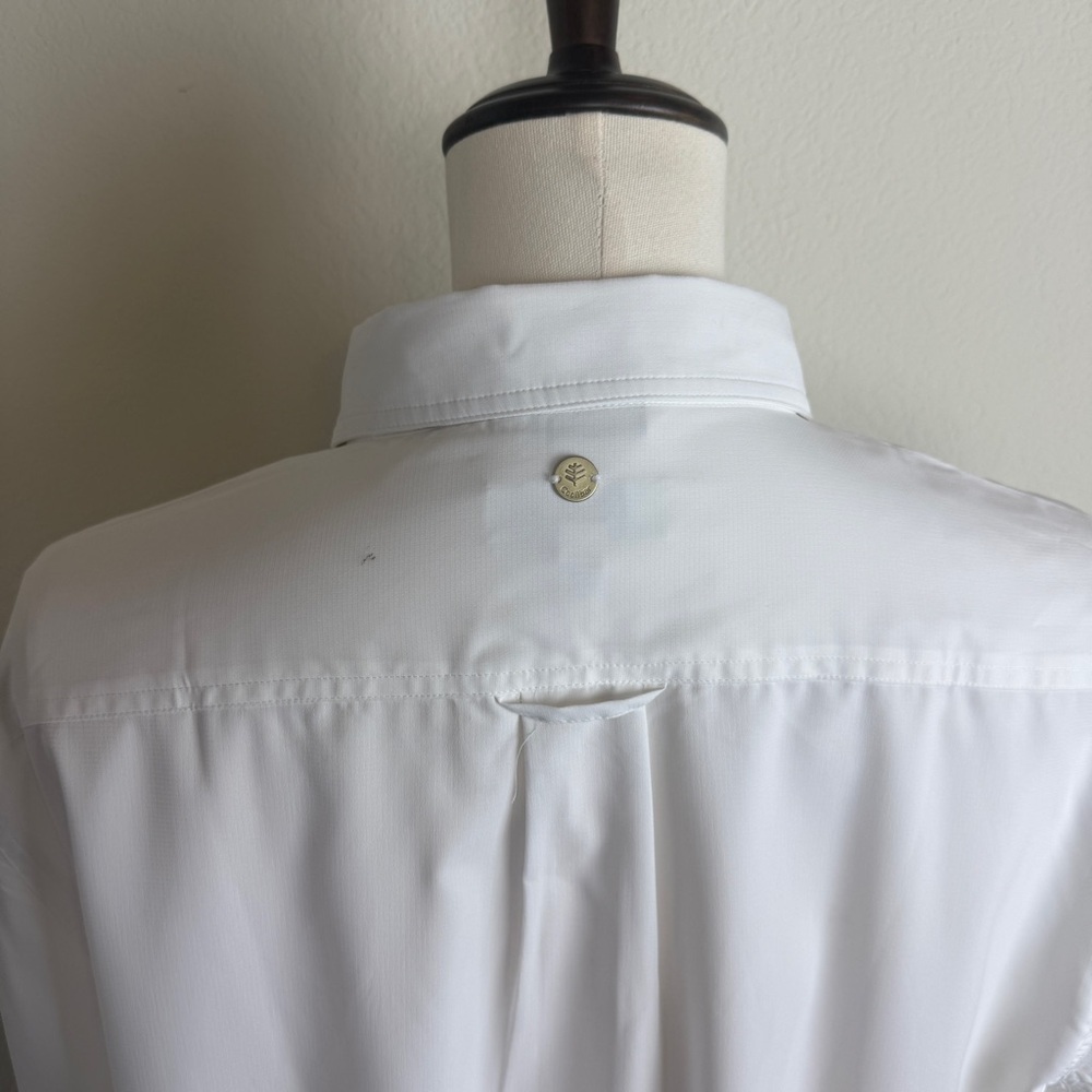 Coolibar Men's Aricia Sun Shirt White XL - Picture 9 of 14